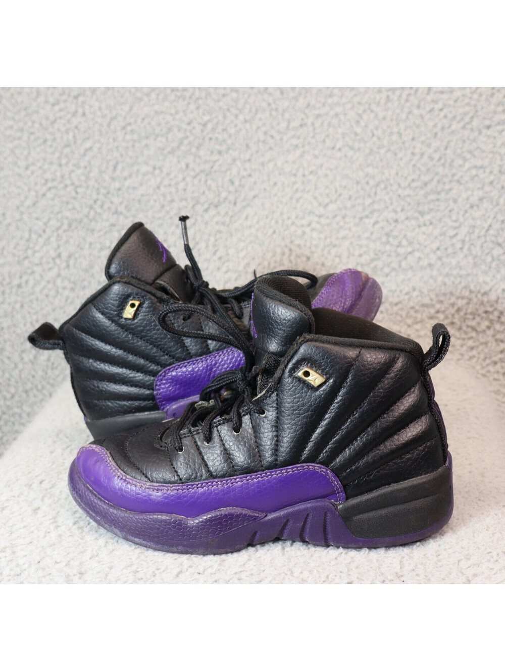 Jordan 12 Retro Unisex Kids Black Purple 13C 151186-057